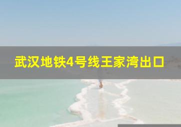 武汉地铁4号线王家湾出口