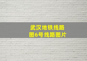 武汉地铁线路图6号线路图片