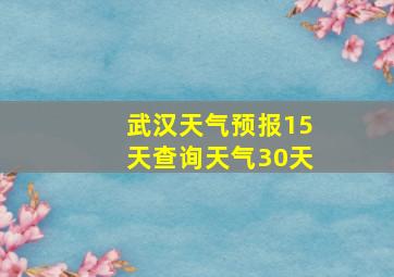 武汉天气预报15天查询天气30天