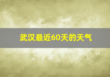 武汉最近60天的天气