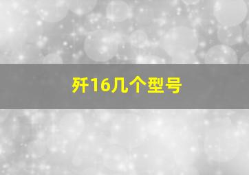 歼16几个型号