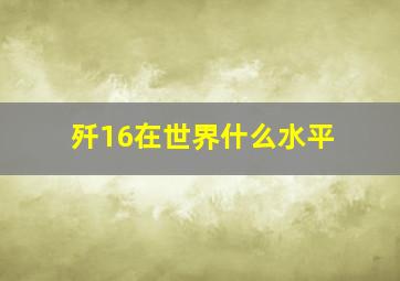 歼16在世界什么水平