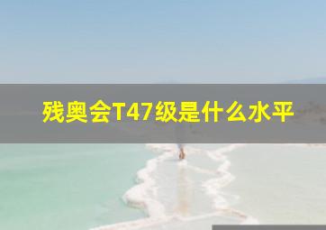 残奥会T47级是什么水平