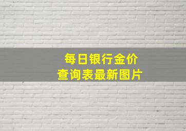 每日银行金价查询表最新图片