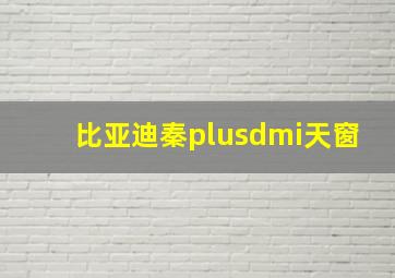 比亚迪秦plusdmi天窗