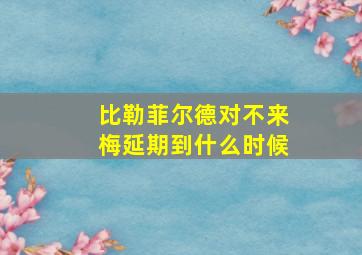 比勒菲尔德对不来梅延期到什么时候