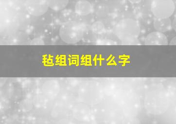 毡组词组什么字