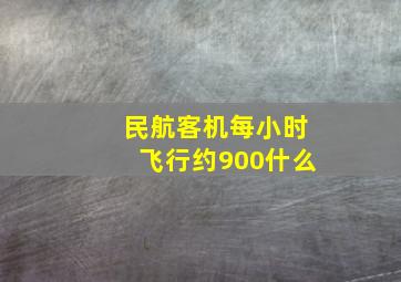 民航客机每小时飞行约900什么