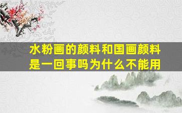 水粉画的颜料和国画颜料是一回事吗为什么不能用