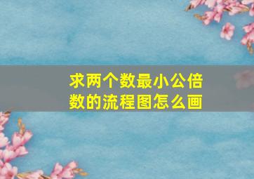 求两个数最小公倍数的流程图怎么画