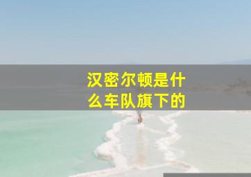 汉密尔顿是什么车队旗下的