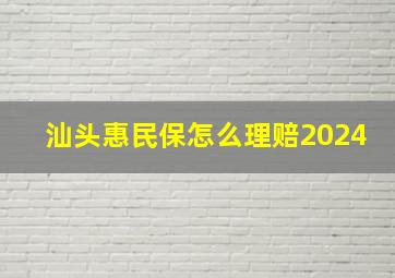 汕头惠民保怎么理赔2024