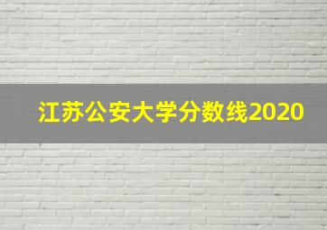 江苏公安大学分数线2020