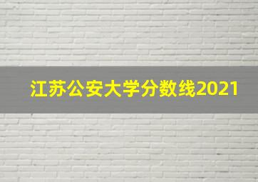 江苏公安大学分数线2021