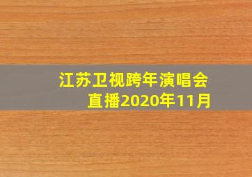 江苏卫视跨年演唱会直播2020年11月