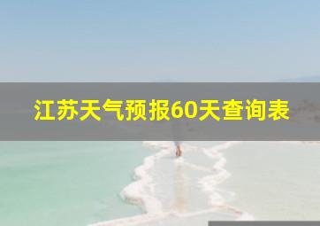 江苏天气预报60天查询表