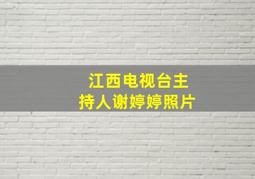 江西电视台主持人谢婷婷照片