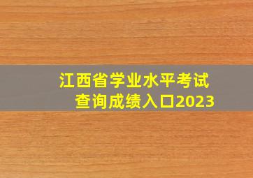 江西省学业水平考试查询成绩入口2023