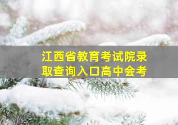 江西省教育考试院录取查询入口高中会考