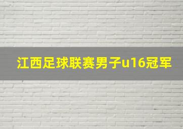 江西足球联赛男子u16冠军