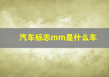 汽车标志mm是什么车