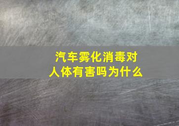 汽车雾化消毒对人体有害吗为什么