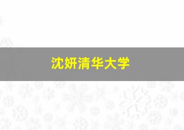 沈妍清华大学