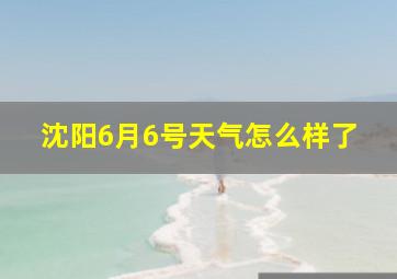 沈阳6月6号天气怎么样了