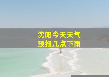 沈阳今天天气预报几点下雨