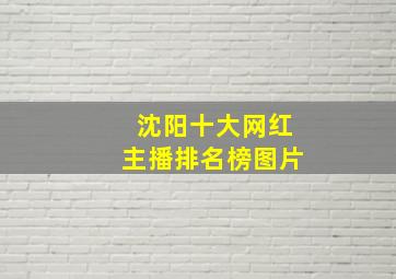 沈阳十大网红主播排名榜图片