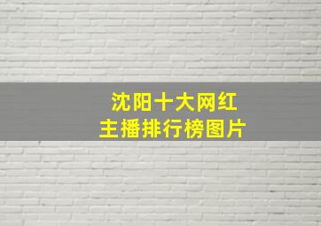 沈阳十大网红主播排行榜图片