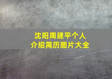 沈阳周建平个人介绍简历图片大全