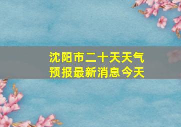 沈阳市二十天天气预报最新消息今天