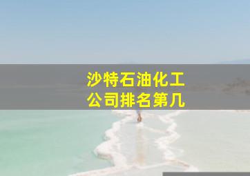 沙特石油化工公司排名第几