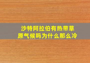 沙特阿拉伯有热带草原气候吗为什么那么冷