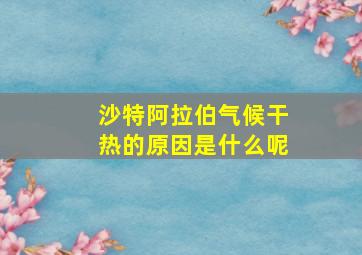 沙特阿拉伯气候干热的原因是什么呢