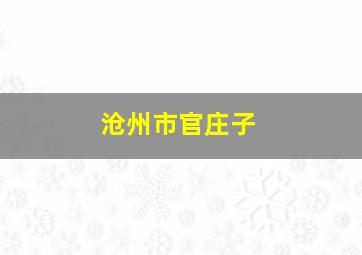 沧州市官庄子