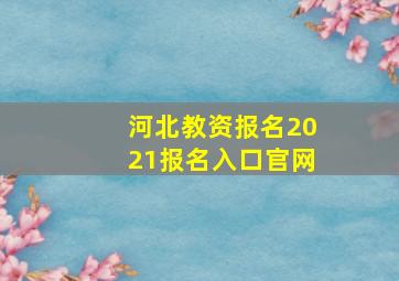 河北教资报名2021报名入口官网