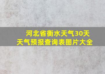 河北省衡水天气30天天气预报查询表图片大全