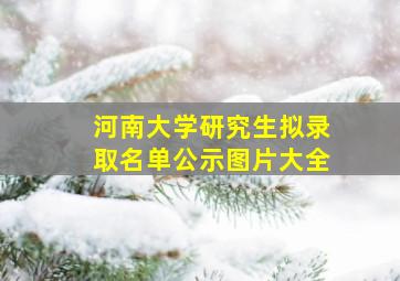 河南大学研究生拟录取名单公示图片大全