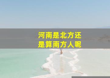 河南是北方还是算南方人呢