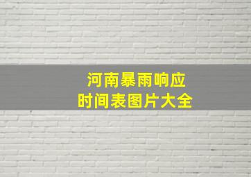 河南暴雨响应时间表图片大全