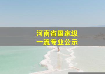 河南省国家级一流专业公示