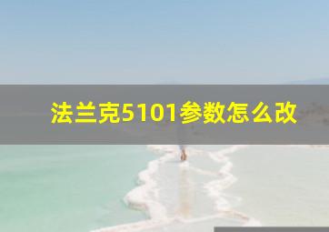 法兰克5101参数怎么改