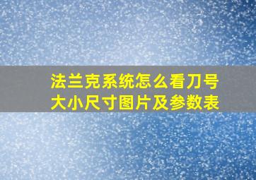 法兰克系统怎么看刀号大小尺寸图片及参数表