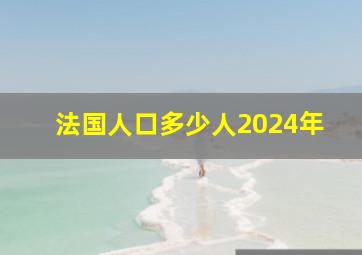 法国人口多少人2024年