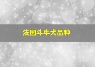 法国斗牛犬品种