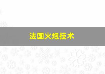 法国火炮技术