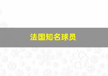 法国知名球员