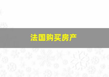 法国购买房产